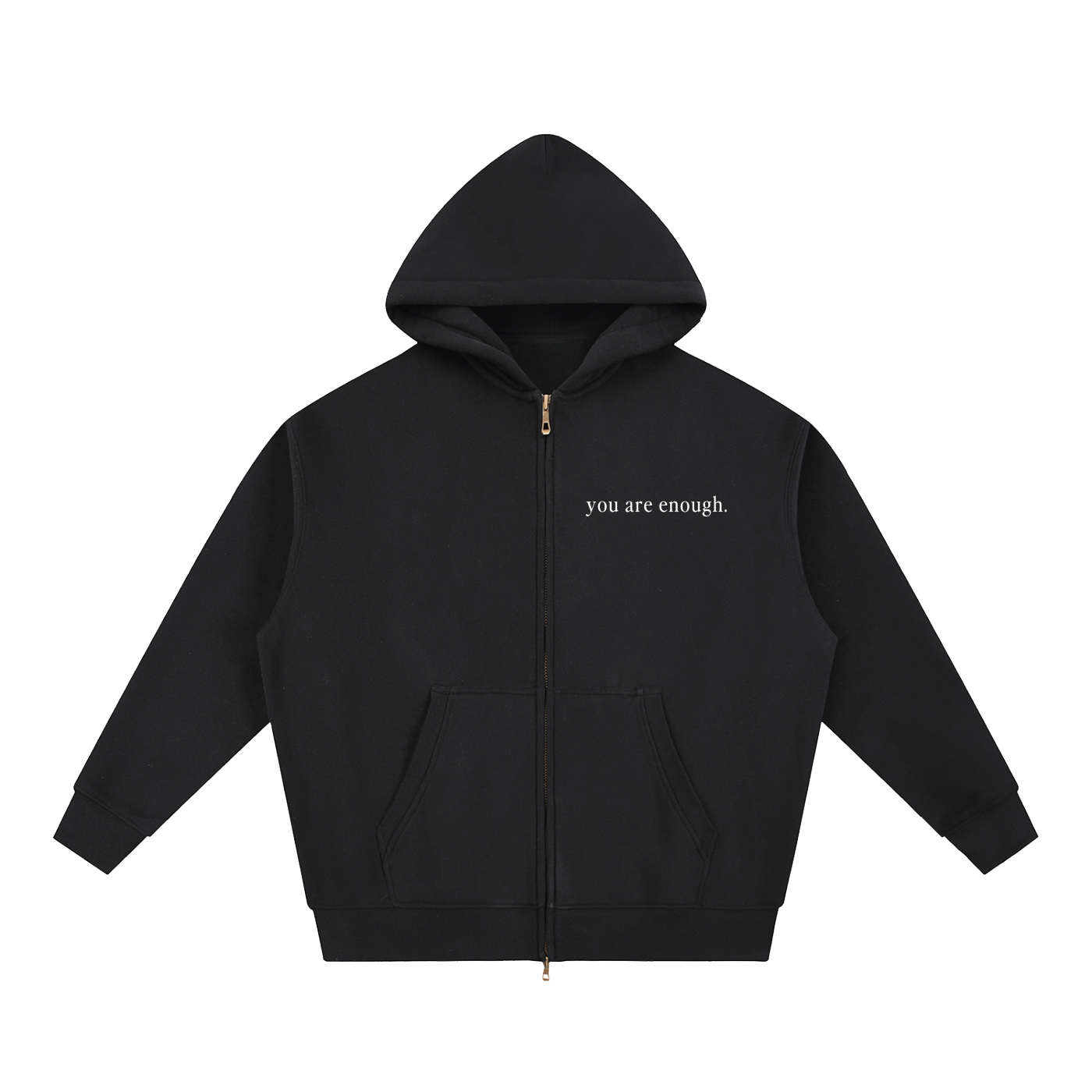 "Dear Person Behind Me" Zip Up Hoodie - Black