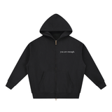 "Dear Person Behind Me" Zip Up Hoodie - Black