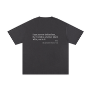 "Dear Person Behind Me" Tee - Dark Gray