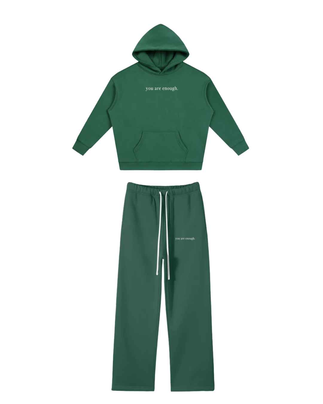 The You Are Enough Set (Hoodie & Sweatpants) - Forest