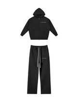 The You Are Enough Set (Zip Up Hoodie & Sweatpants) - Black