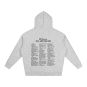100 Reasons You Are Enough Hoodie - Flower Gray