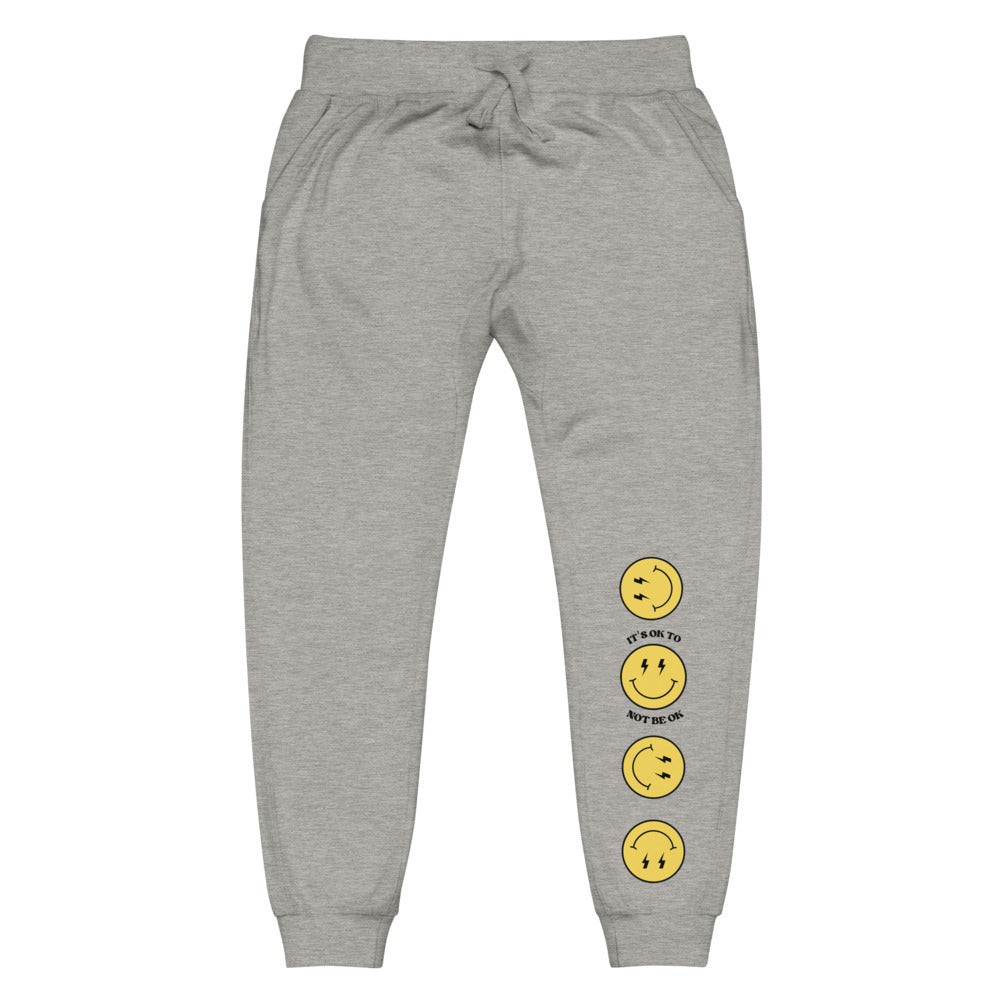 It's Ok Not To Be Ok Smiley Matching Joggers - Light