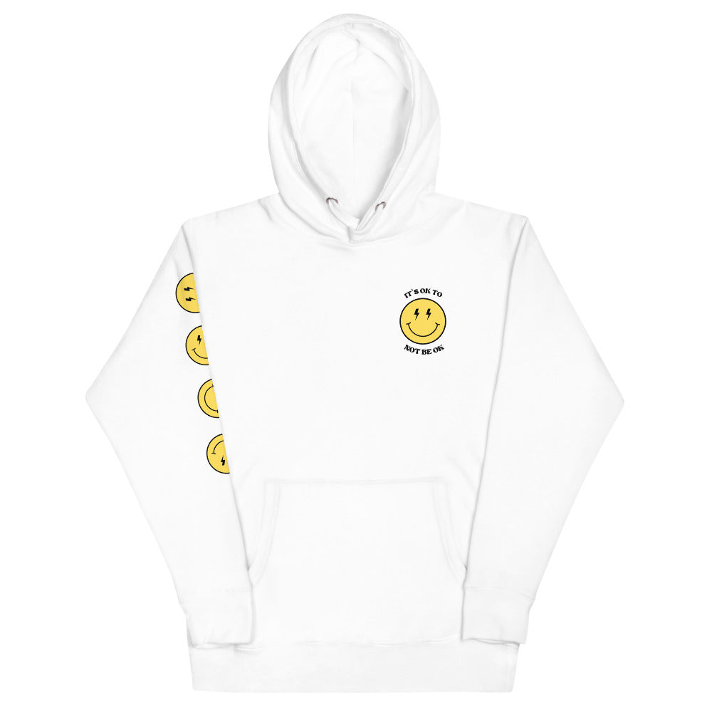 It's Ok Not To Be Ok Smiley Matching Hoodie - Light