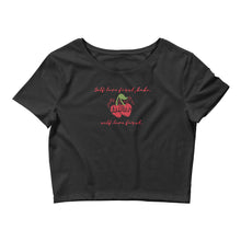 Load image into Gallery viewer, Self Love First Babe Women’s Cherry Crop Tee
